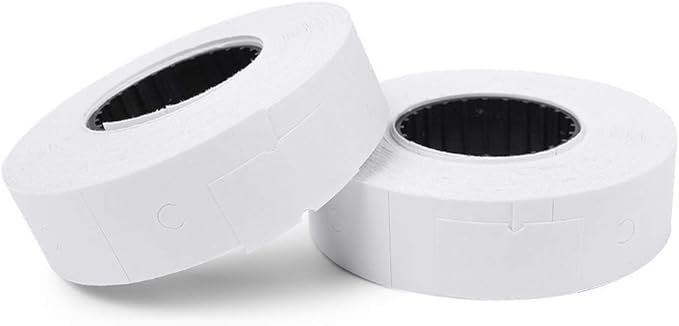 Tpfox 10 Rolls 5000 Pieces of Double Line Price Label Paper for MX-6600 Price Gun Labeller