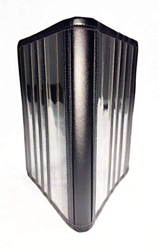 Leather (Black) Literature Organizer - Magazines, Tracts, Brochures, Handbills, Publications, Leaflets, etc.
