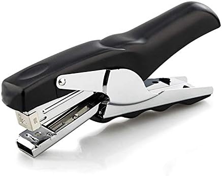 Clip-On Stapler for 20-Page Heavy-Duty Desktop Stapler for Office Staplers (Black)
