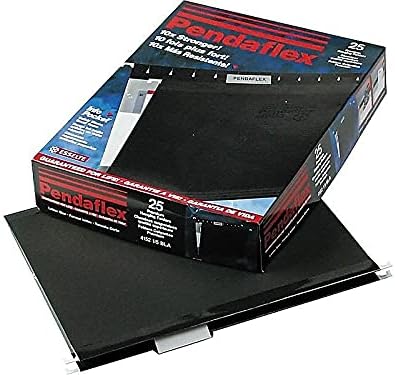 Pendaflex® Premium Reinforced Color Hanging Folders, Letter Size, Black, Pack Of 25