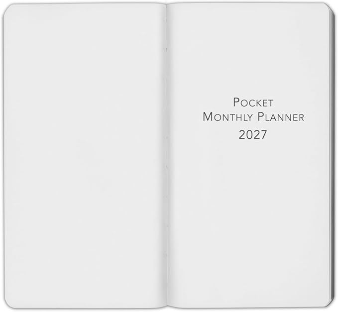 Harbor Pocket Monthly Planner 2027, Calendar Planner and Notebook, Durable Faux Leather, 18 Months, 96 Pages, Softcover & Lightweight - Cambridge Lavender - 6x3.25"