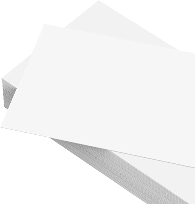 Reskid 100pk of 3 x 12in White Sentence Strips for Teachers - Cardstock Sentence Strips, Thick 80lb Cardstock Strips, Paper Strips, Made in America (Blank, 3x12)