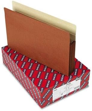 Smead - 3 1/2" Accordion Expansion Pocket W/Tyvek Straight Lgl Manila/Redrope 10/Box "Product Category: File Folders Portable & Storage Box Files/Folders"