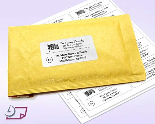 NextDayLabels 4x2 Inch Rectangle Stickers White Blank Labels for Laser Inkjet Printer - 10 Per Sheet Self-Adhesive Product Barcode Inventory Made in USA - 250 Labels