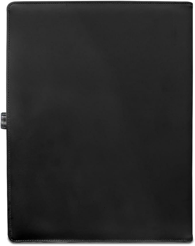 Personalized Padfolio with Logo Photo Name, Custom Business Portfolio Folder for A4 Clipboard Documents/Card Holder, PureBlack