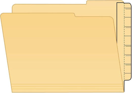 Tabbies 55991 Extenda-Folder Conversion Strips, 100 Box, Manila 1/2 Inch Under-Cut End Tab, 3-1/4 x 9-1/4 Inch, Convert File Folders to End Tab Shelf Filing
