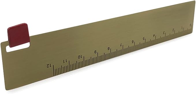2Pcs Brass Ruler Bookmark Gold Metal Copper Bookmarks for Book Lovers Journal Men Women Present(5.9 Inch)