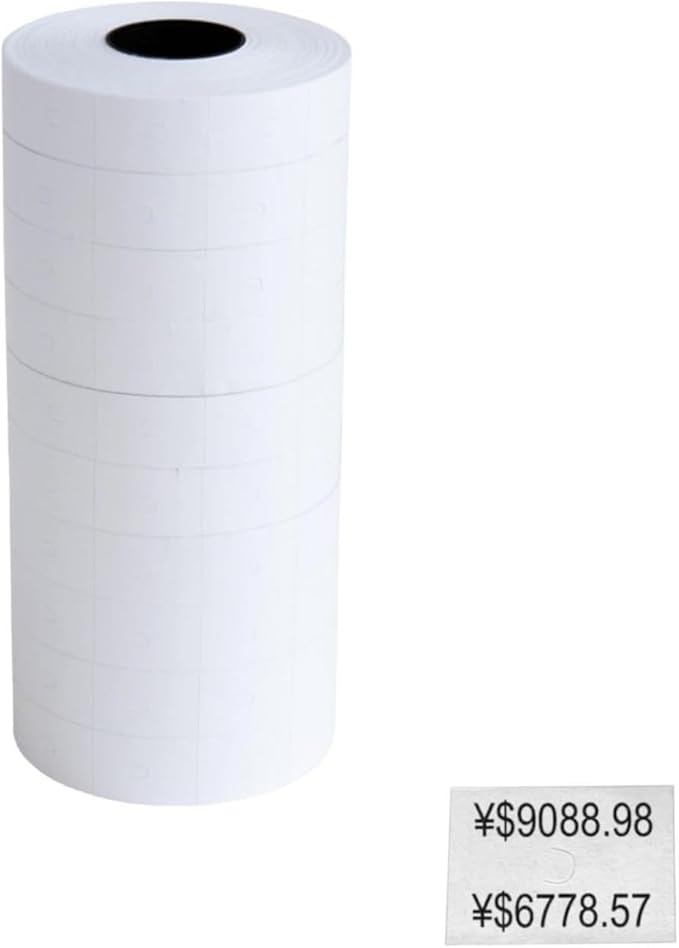 MX-6600 Price Labels | Double Line Pricemarker Labels Paper for MX-6602/YH-689/G6600/CN-6600EOS | Price Gun Stickers |10 Rolls/5000pcs, Without Gun (White)