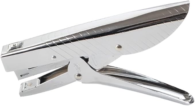 KUYWLMKMZZ Desk Stapler Office Stapler Handheld Stapler Portable Labor-Saving Office Supplies Stapler Durable Metal Stationery 20 Pages Capacity Silver School Supplies (Color : Silver)