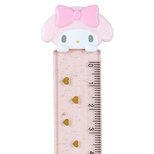 Sanrio 502596 Sanrio Ruler, 5.9 inches (15 cm), My Melody, My Melody, 1.6 x 0.2 x 7.2 inches (4 x 0.6 x 18.3 cm), Kids Learning Stationery, Character