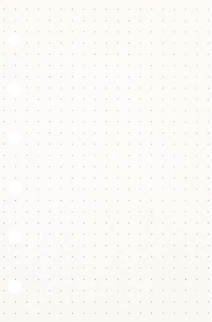 Zelten 3 Pack A7 135 Sheets/270 Pages Dotted Loose Leaf Punched Paper Refills Paper for 6 Hole Binder Personal Organizer Diary Notebook Refillable Planner