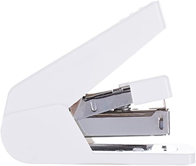 Desk Stapler Stapler Office Stapler Desktop Column Professional Stationery Can Hold 20 Pages Capacity Students Suitable for Office Document Binding School Supplies (Color : White)