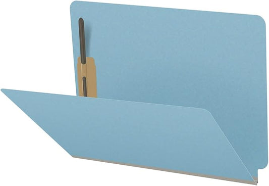 25 Pt. Pressboard Classification Folders, Full Cut End Tab, Letter Size, No Dividers, Light Blue (Box of 25)