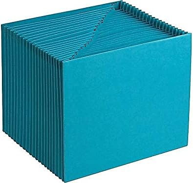 Smead Colored Expanding File, Alphabetic (A-Z), 21 Pockets, Letter Size, Teal (70717)