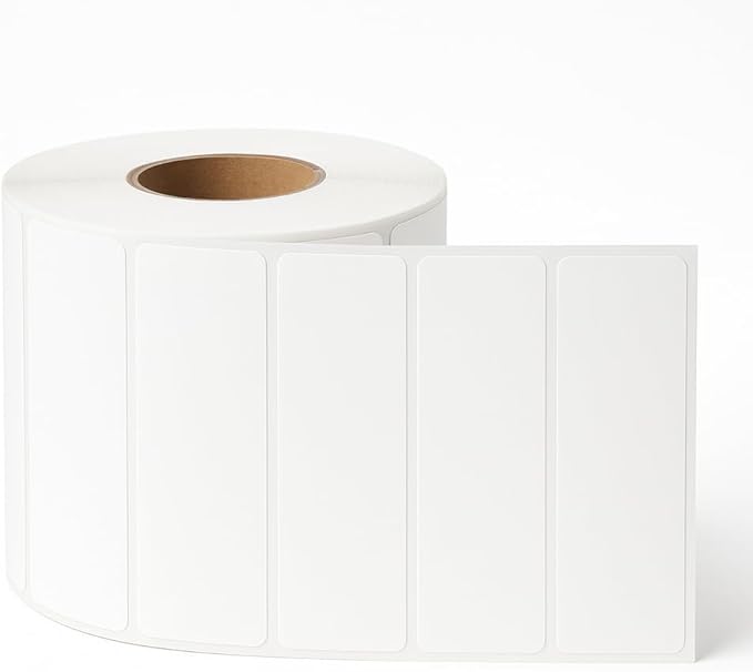 OnlineLabels 2" x 1" Inkjet Roll Labels - White Gloss - Full-color, High-resolution Printing - 32 Rolls (75,360 Total Labels) - 3" Core - Inkjet Label Printers Only