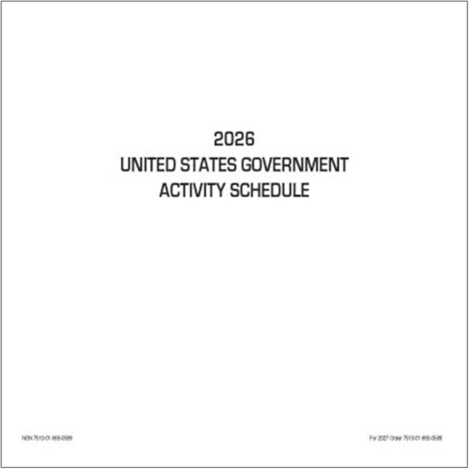 2026 Unicor United States Government Individual Activity Schedule, Pack of 2