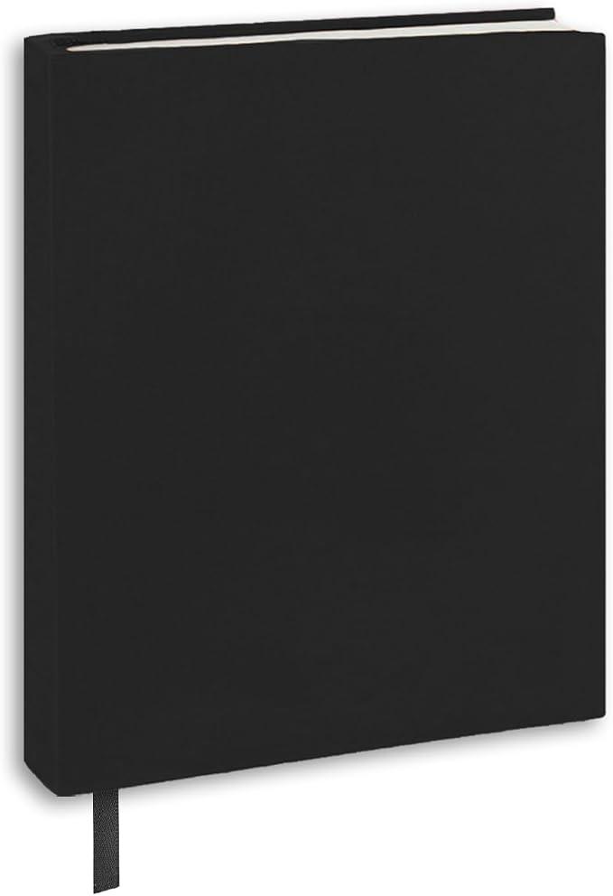 KICNIC Black Book Covers 1 Pack, 6"x9" Stretchable Book Sox Suitable for Most Hardcover Books, Up to 8.5”X9.5” Washable and Reusable Protective Cover for Textbooks