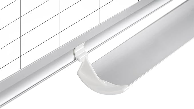 MasterVision Magentic Dry Erase Planning White Board, 1" x 2" Grid, Laquered Steel Surface, Sliding Marker Tray, 36" x 48", Aluminum Frame, Silver (MA0592830)