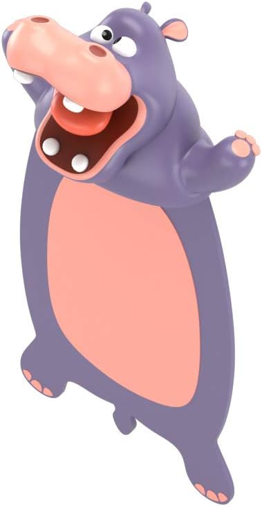 Cartoon Bookmarks, 3D Stereo Wacky Animal Book Mark, PVC Ouch Ocean Series, Funny Cute creatived Gifts for Children, Adult (Hippo)