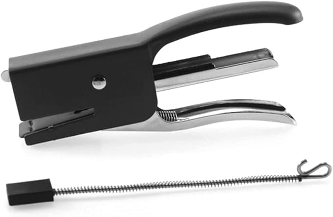 Creative Stapler Hand-held Staplers Have 20 Sheet Page Easy to Load Ergonomic Plier Stapler for Office Desk Accessories Or Home School Stapler for Gifts Stapler (Color : Black, Size : 20000