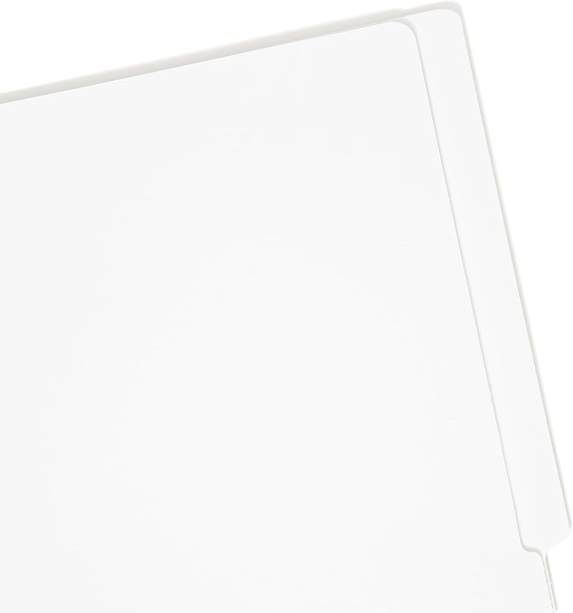 Smead End Tab Fastener File Folder, Shelf-Master® Reinforced Straight-Cut Tab, 2 Fasteners, Legal Size, White, 50 per Box (28840)