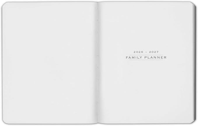 Gallery Leather Family Planner 2027, for moms, Elegantly Bound Calendar Planner and Notebook with Stylish White Page Edges, 18 Months - Caribbean Red - 9x7"