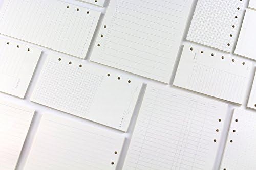 A5 Spiral Binder Inserts Refillable Notebook Planner Refills 6 Ring Binder Refill, 11 Packs of 11 Designds for Filofax Agenda Harphia (A5 5.59 x 8.27'',Full Set 11 pcs)
