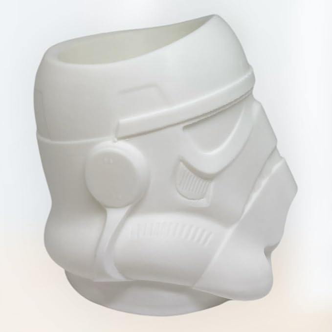 Stormtrooper Pen and Pencil Holder, White vase for plants 3D PRINTED