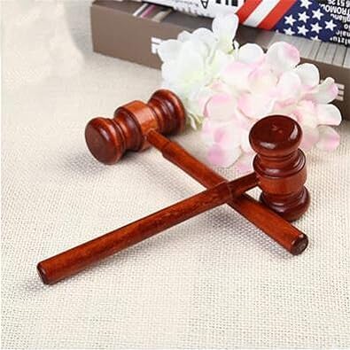 Brown Handmade Wooden Gavel, Auction Gavels, Vintage Judge Gavel, Props and Clothing Accessories,Desk Accessories and Workspace Organizers School Supplies