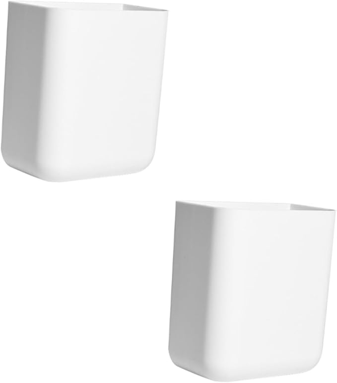 NUOBESTY Wall-Mounted Storage Box Holder 2-Pack Garbage Bag Organizer and Desktop Storage Rack for Remote Controls and Mobile Phones 3.93X3.54X3.93 Inch Compact Design