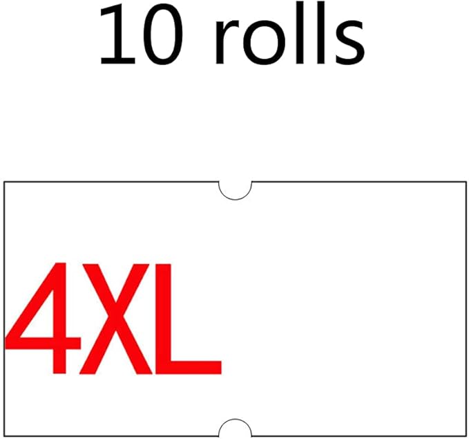 10 Label Rolls 22mm X 12mm for Pricing White for W/Double Red Lines Pricing Tags