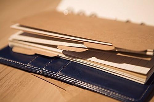Zelten Refills/Loose Leaves for A6 Cover Ring Binder/Personal Organizer/Planner(A6 6 Holes, Divider Horizontal Brown Paper)