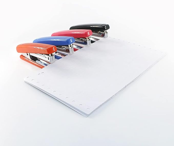 Desk Stapler Stapler Document Binding Stabler Desktop Stapler Labor-Saving Office Student Supplies 25 Pages Capacity 4 Colors for Choice School Supplies (Color : C)