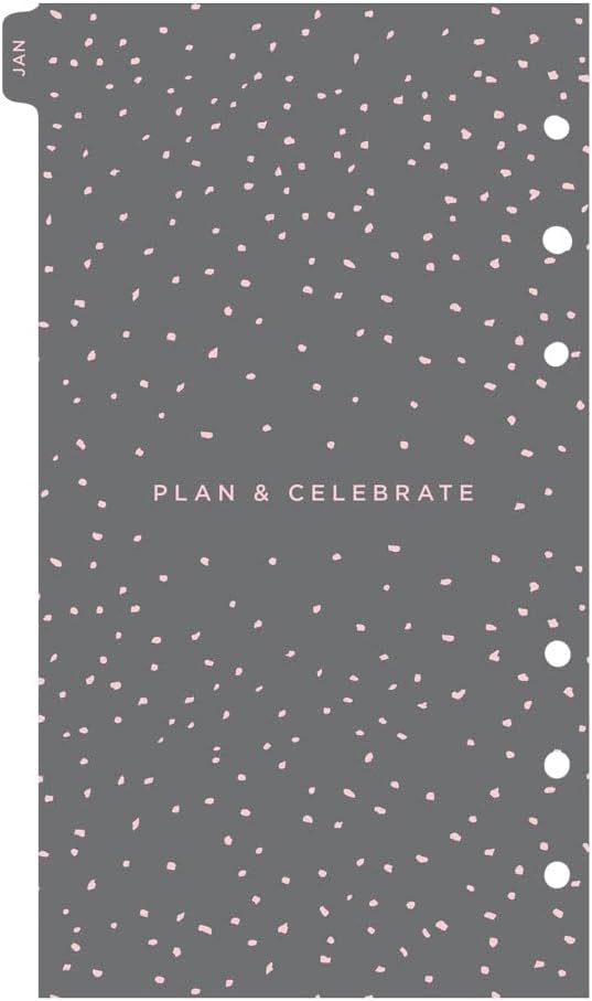 Filofax Calendar Diary Refill, Personal/Compact Size, Week-to-View, Confetti Minimal Diary Pack, Multilingual: Five Languages, 2026 (C68491-26)