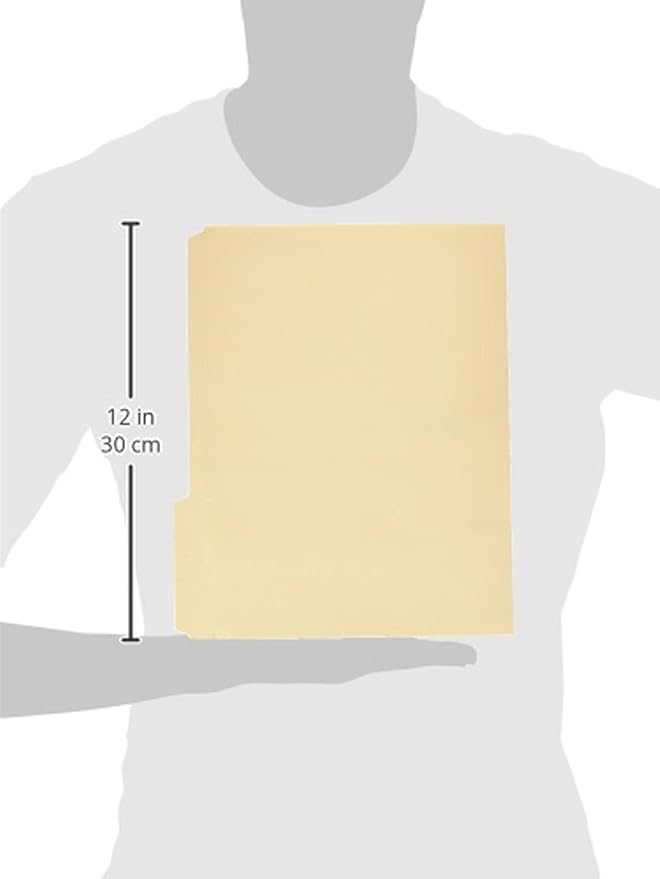 Business Source File Folder, 1/3 Cut Assorted Tab, 2-Ply, Letter, Manila