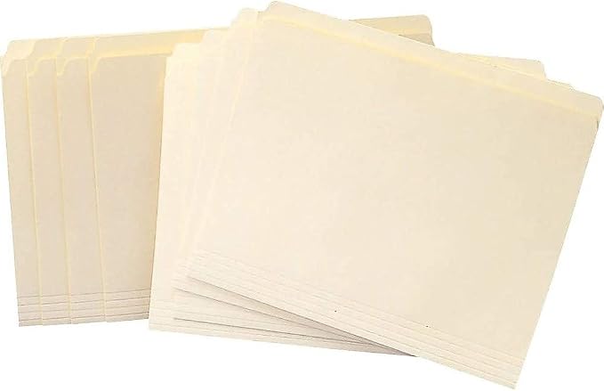 Staples 100% Recycled File Folders, Letter Size, Straight‑Cut Tabs, Manila, Eco‑Friendly Paper Stock, 100/Box