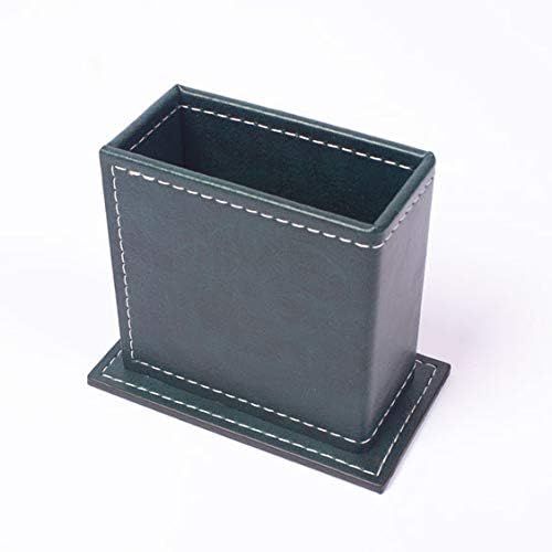 Leather Desk Set - Home Office Accessories - Desk Supplies - Leather Desk Set - Office Table Work Desk Accessories - Desk Storage Organizer - 4 Accessories-4 PCS (Green)