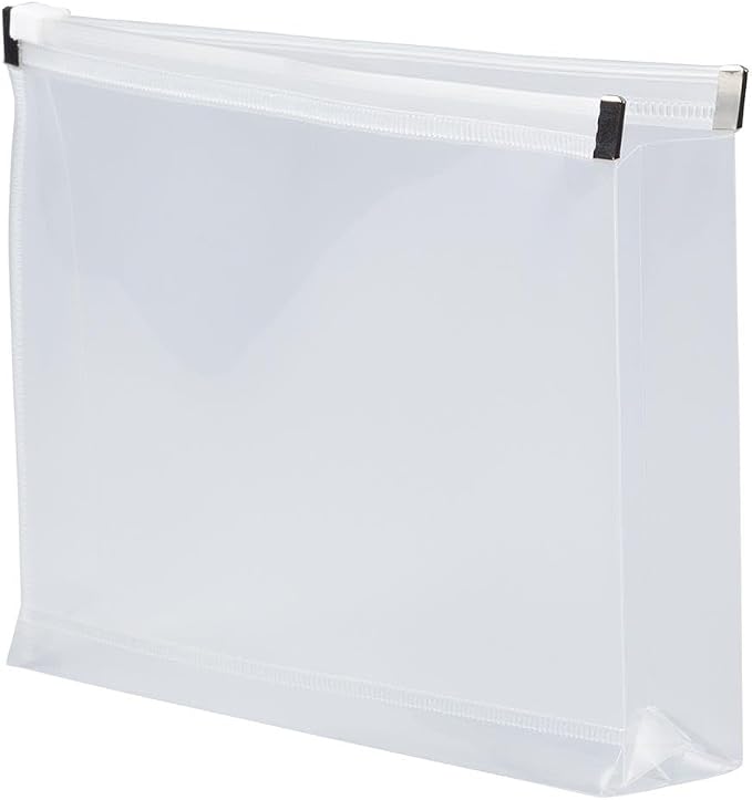 JAM PAPER Plastic Envelopes with Zip Closure - Index - 5 1/4 x 8 - Clear - 3/Pack