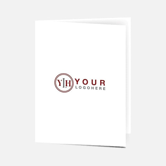 Custom Printed Pocket Folders - 9″ x 12″ Presentation Folders with Two Inside Pockets & Business Card Slot - Gloss Finish, Full‑Color Logo & Text - Ideal for Real Estate, Small Businesses - Pack of 50