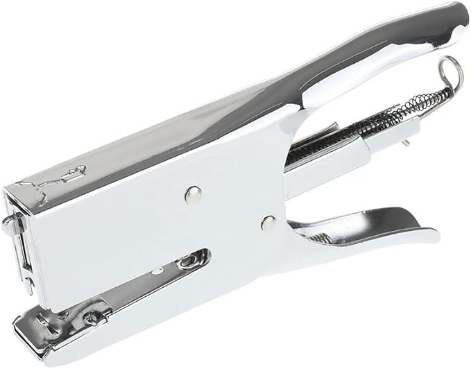 KUYWLMKMZZ Desk Stapler Office Stapler Hand-held Stapler Can Hold 40 Pages Suitable for Office Document Binding and Finishing Portable Stationery Silver School Supplies (Color : A)