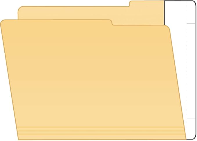 tabbies Extenda-Folder Strips, Convert Top Tab Cut Folders into end tab File folders, White, 3/4" Tab Extension, Full End-Tab,100/Box (55994), 2”w x 9-1/2”h