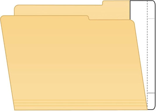 tabbies Extenda-Folder Strips, Convert Top Tab Cut Folders into end tab File folders, White, 3/4" Tab Extension, Full End-Tab,100/Box (55994), 2”w x 9-1/2”h