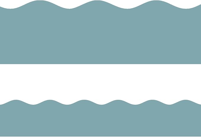 Fancy Land Calming Blue Bulletin Board Border Scalloped Border Trim for Classroom 52ft