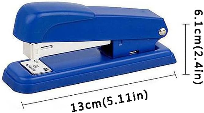 Desk Stapler Student Stapler Desktop Stapler Binding Machine Practical Office Tool Suitable for Office Document Binding Blue Can Be 25 Sheets Capacity School Supplies (Color : Blue)