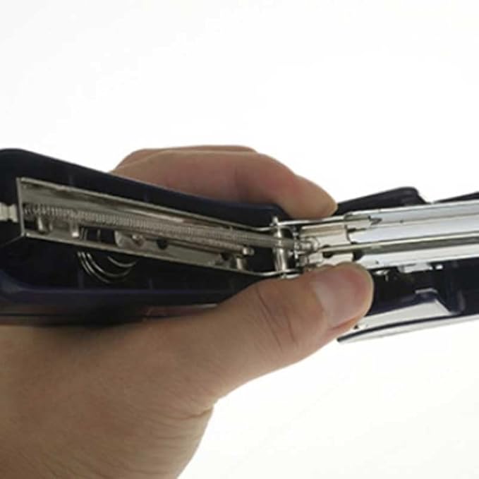 Rotary Medium Stapler Binding 20 Pages Rotated 45 Degrees Without Staples for Paper Binding School Office Accessories(D)