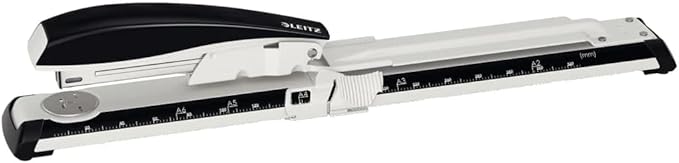 Leitz Stapler Long Arm, 40 sheet capacity, Ergonomic metal body, Robust and reliable, Black, NeXXt Range, Includes staples, 55600095