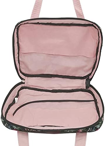 DIWI Quilted Bible Cover Extra Large Sizes 11.25 X 8.25 X 2.75 Inches Bible Tote Good Book Case (XL, C2 Jungle Pink) Flowers