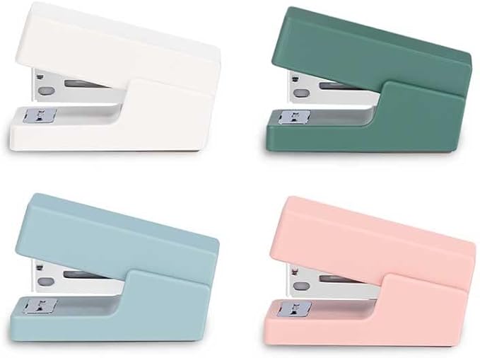 Mini Stapler Set Portable Color Paper Binding Machine Using 24/6/26/6 Staples Stationery Office Supplies(Black)