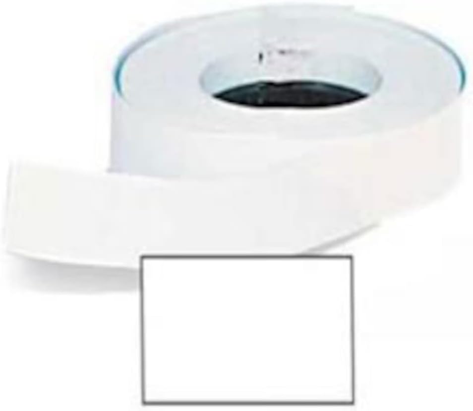 Two Line Pricing Gun Labels in White - Case of 10 Rolls