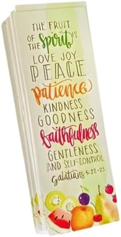 50 Count The Fruit of The Spirit Bookmarks for Men, Women, Kids. 2" x 6" with A Glossy Finish. Thick Cardstock. A Nice Religious Bookmark for Church Or Sunday School. Mother's Day, Galations 5:22-23